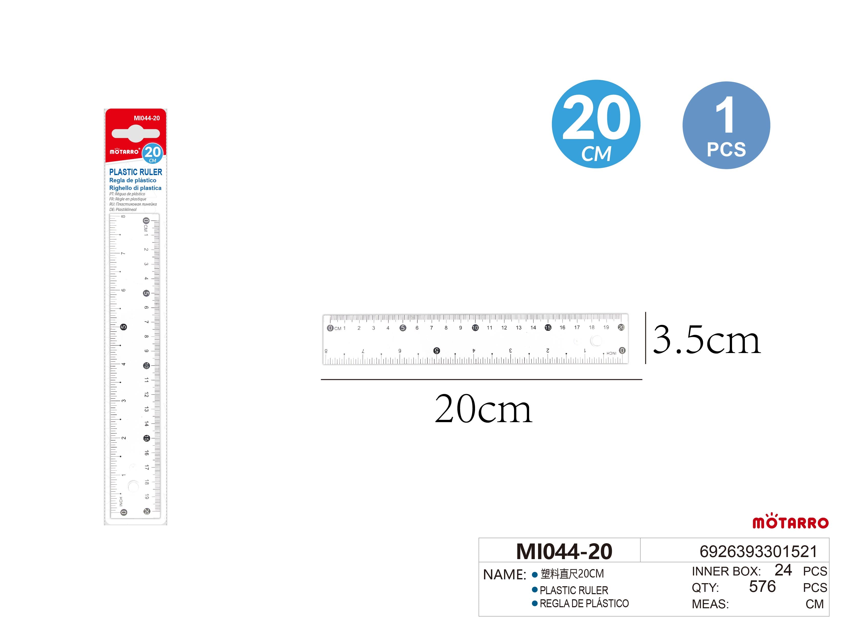 REGLA PLASTICA 186620cmHIPERCASA MX