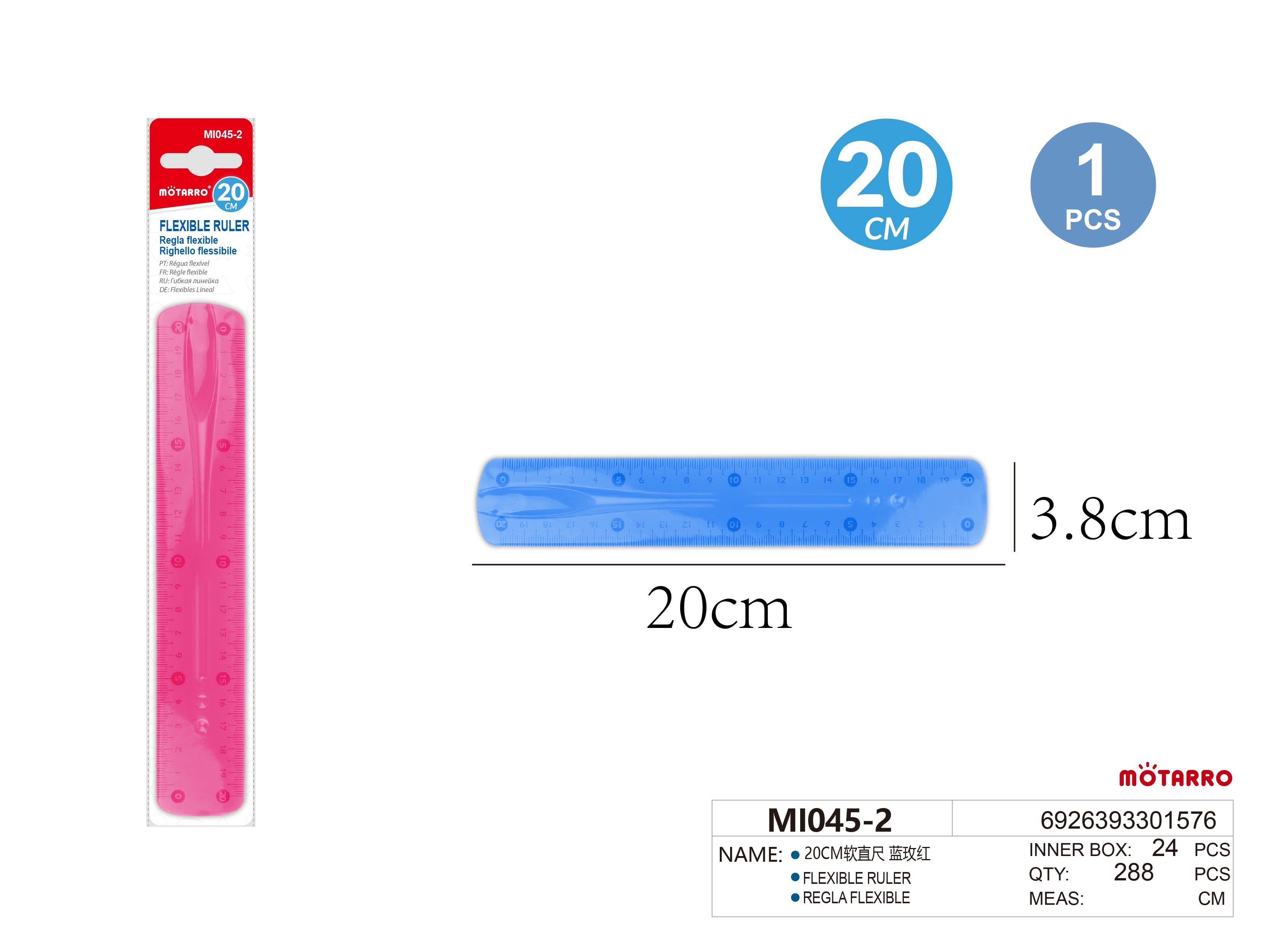 REGLA FLEXIBLE 20CMHIPERCASA MX