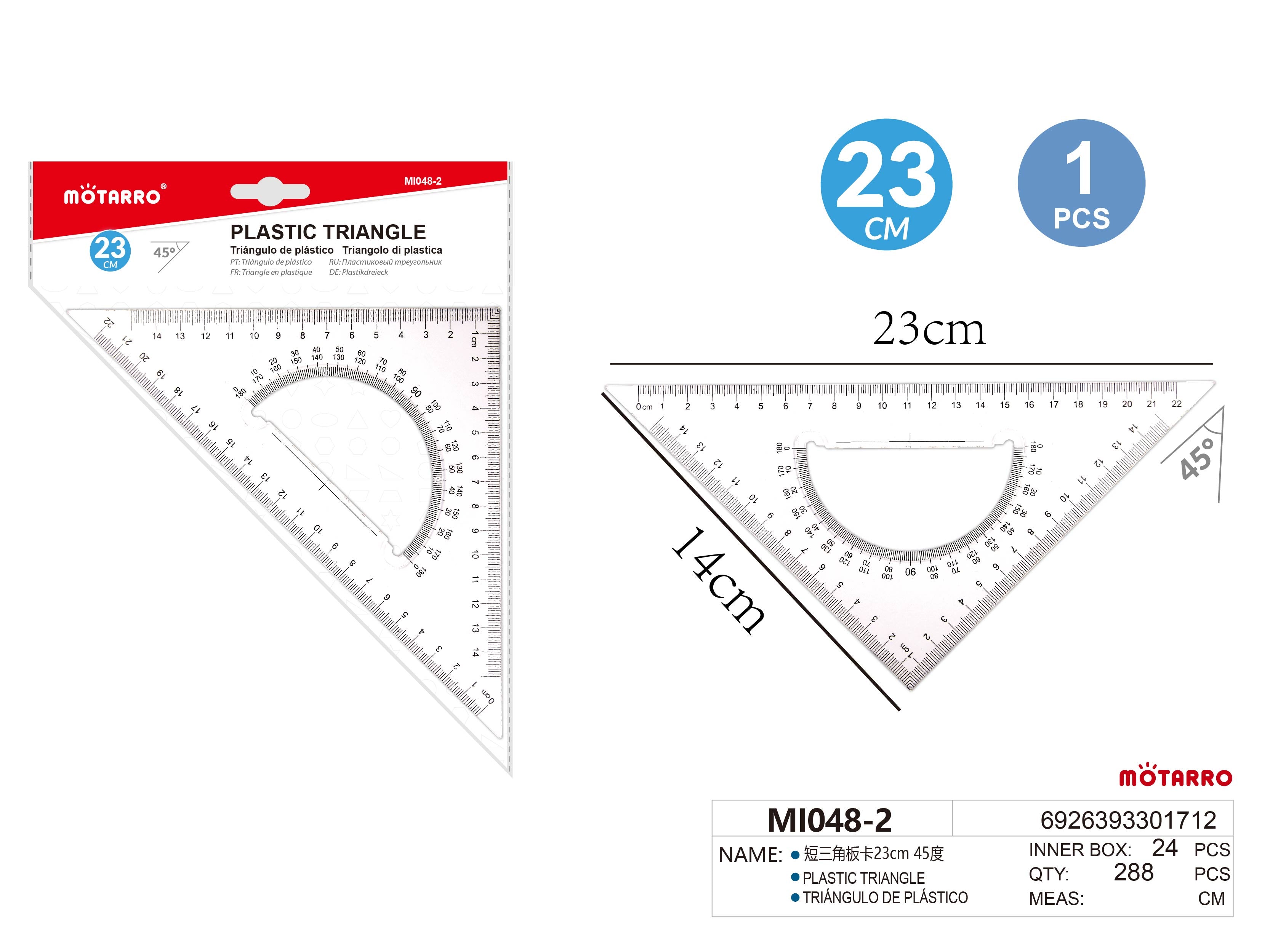 TRIANGULO DE PLASTICO 188723cm 45HIPERCASA MX