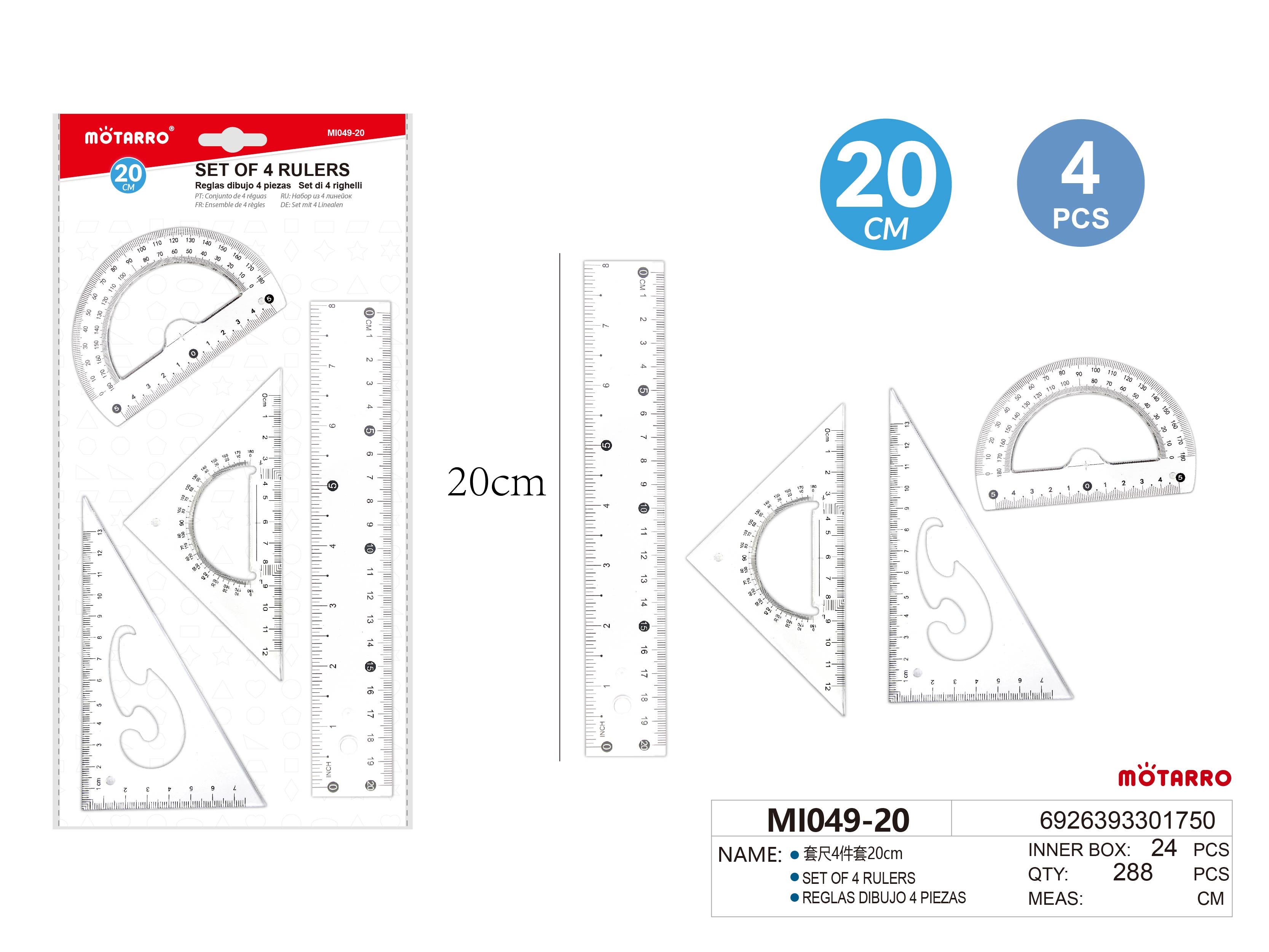 REGLAS DIBUJO 4 PIEZAS 420cmHIPERCASA MX