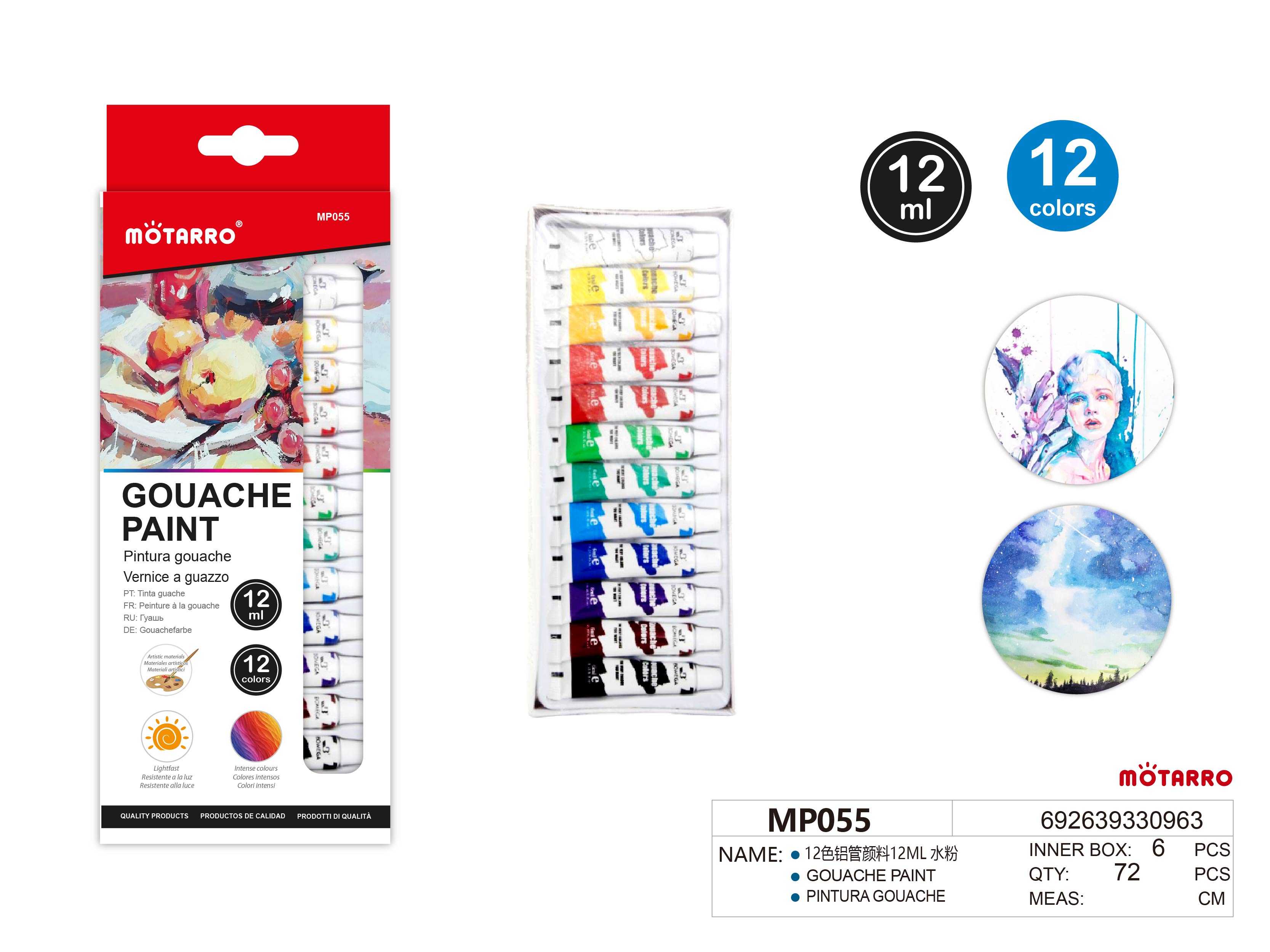 PINTURA GOUACHE 1212MLHIPERCASA MX