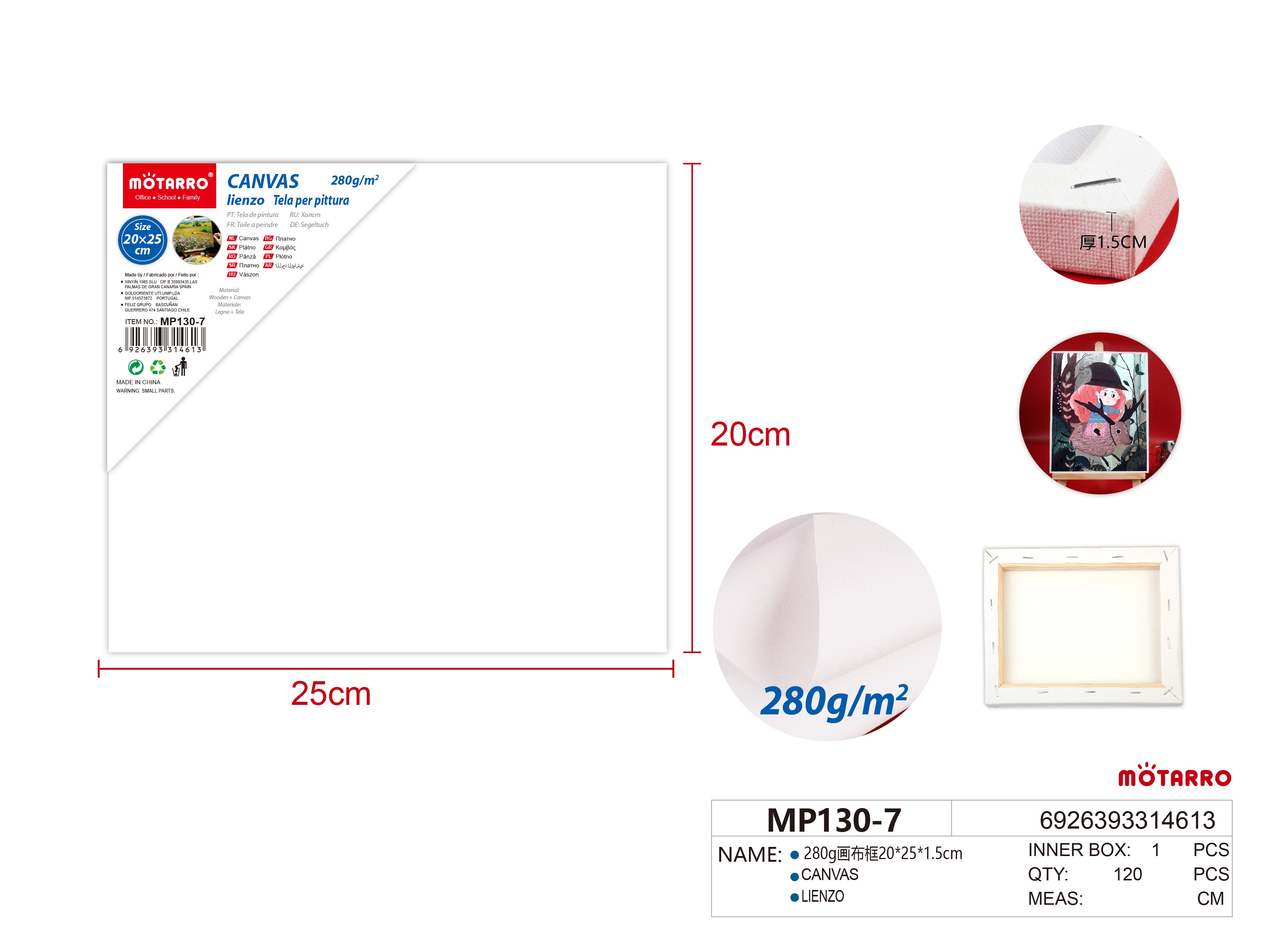 LIENZO 280G 20*25*1.6CMHIPERCASA MX