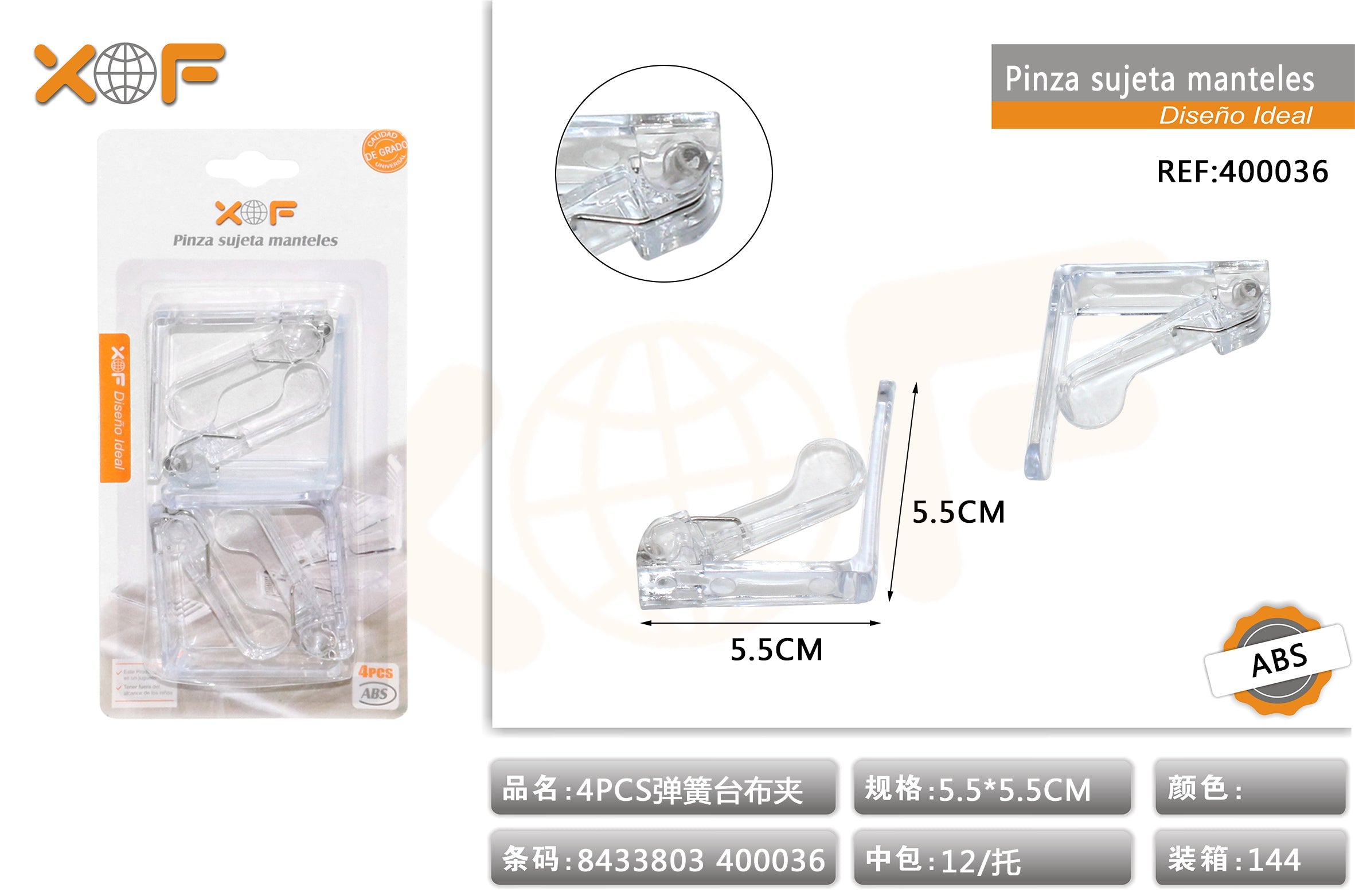 PINZA SUJETA MANTELES 5174