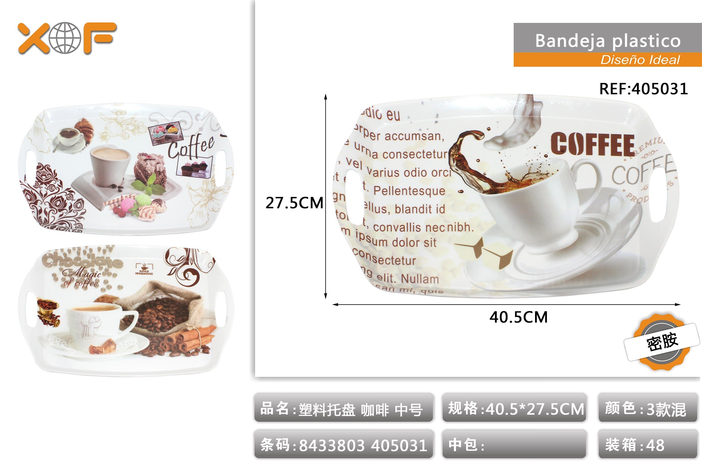 BANDEJA PLASTICO MT36416 40*8CM